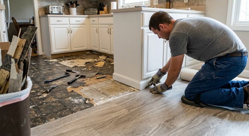 Linoleum Flooring Replacement in Springboro, OH