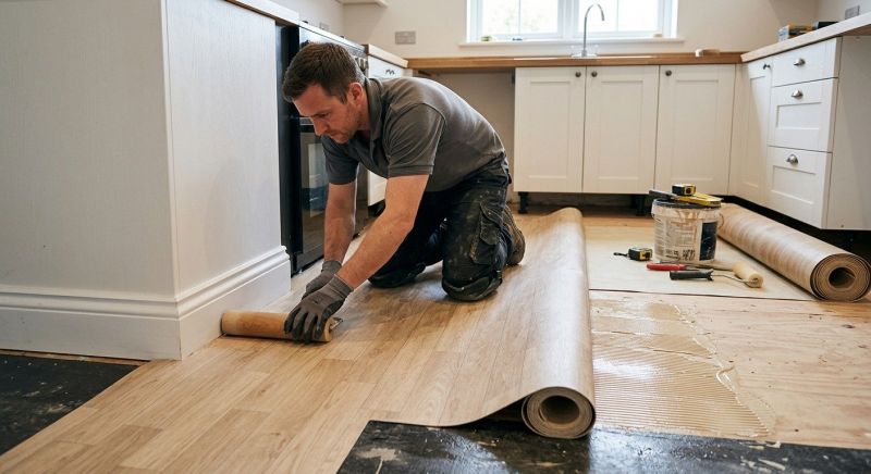 Sheet Linoleum Installation in Xenia, OH